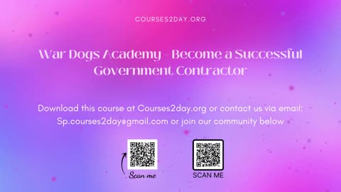 [GET] War Dogs Academy – Become a Successful Government Contractor