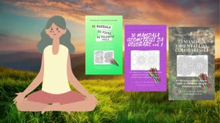 Video: Libri Mandala da colorare montagna, lago, fiume