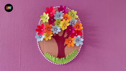 Transform Your Walls! 🌸 Easy Paper Craft Wall Hanging | DIY Home Decoration Ideas