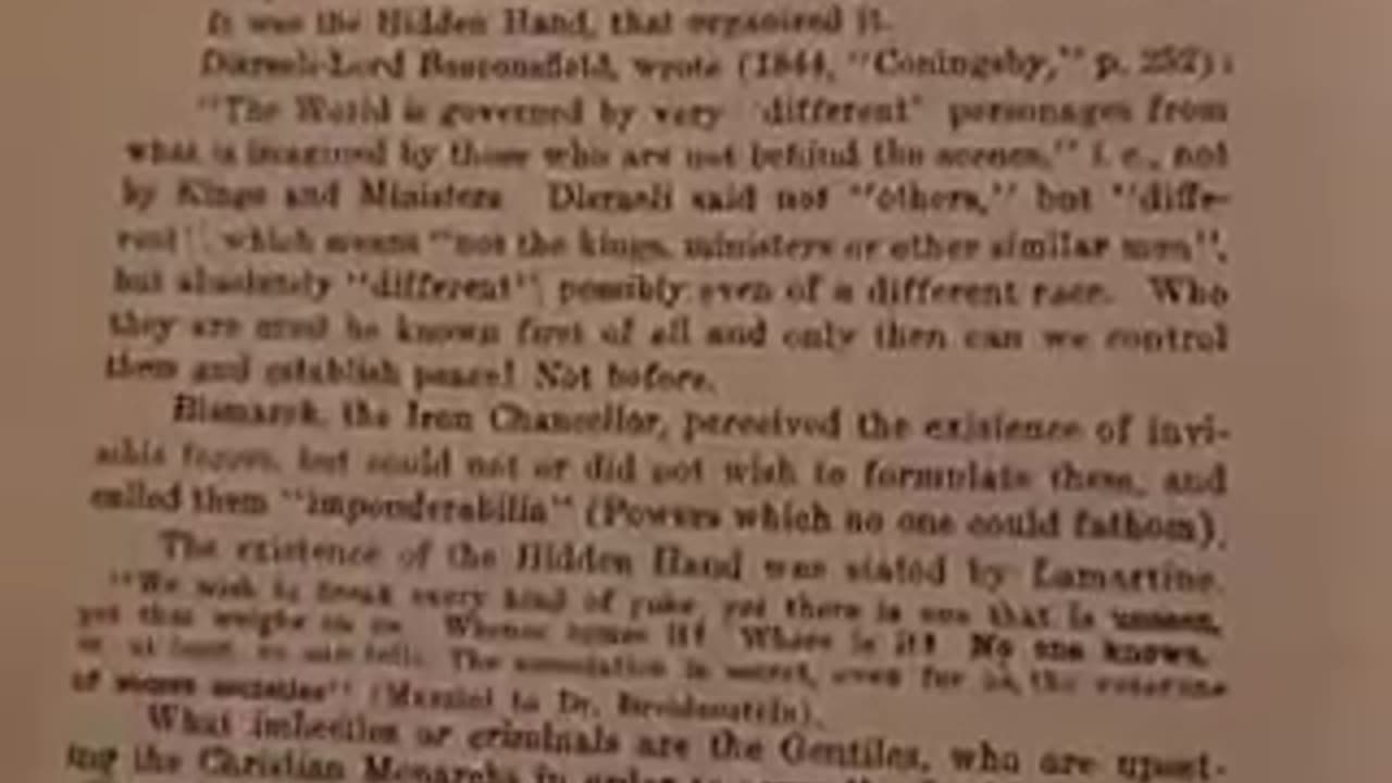 NEW WORLD ORDER CONTROL - 1926 BOOK EXPOSING THE “HIDDEN HAND” CONTROLLING THE WORLD