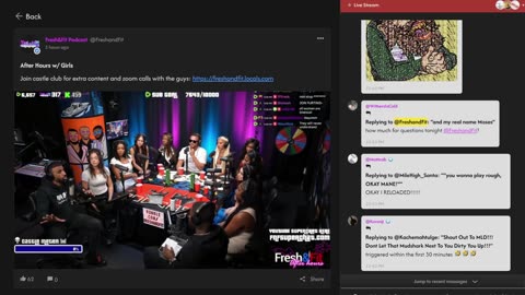 Part 1: FnF Castle Club with CC chat - August 27 - Episode 425