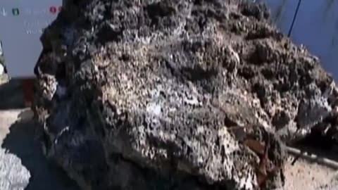 This is a chunk of melted steel and concrete recovered from Ground Zero after 9/11