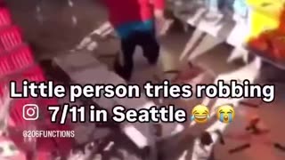 A 7/11 in Seattle was robbed by a tiny person.. 😭😭😭