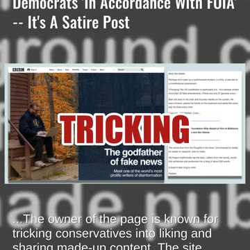 Fact Check: Trump Did NOT Make Democrats Criminal Records Public In Accordance With FOIA -- Satire