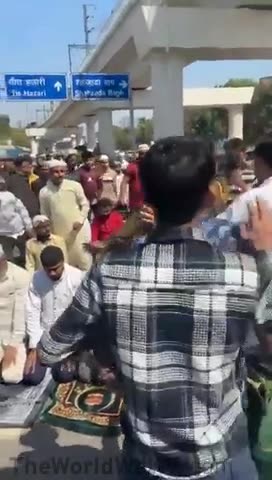 Police in India restore order and discipline.