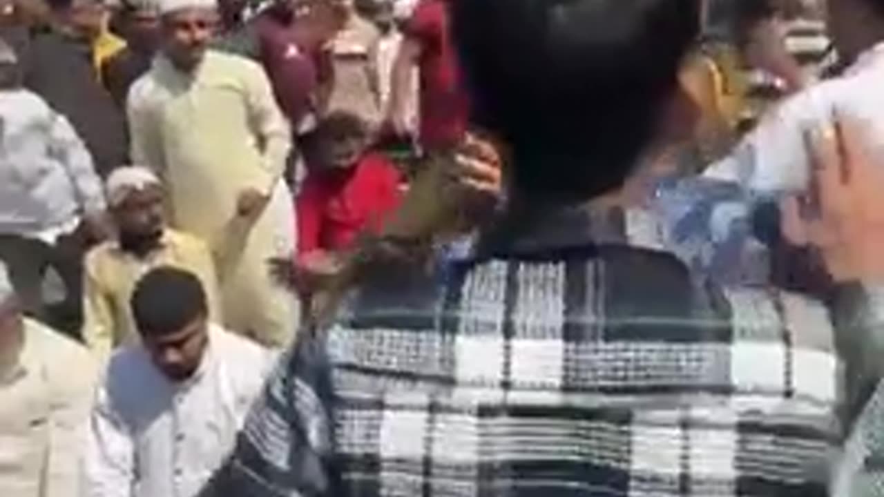 Police in India restore order and discipline.