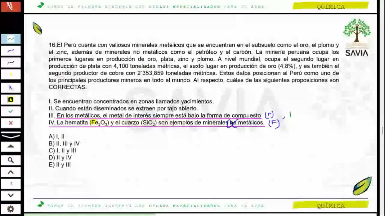 SAVIA SEMIANUAL 2024 | Semana 19 | Química S2