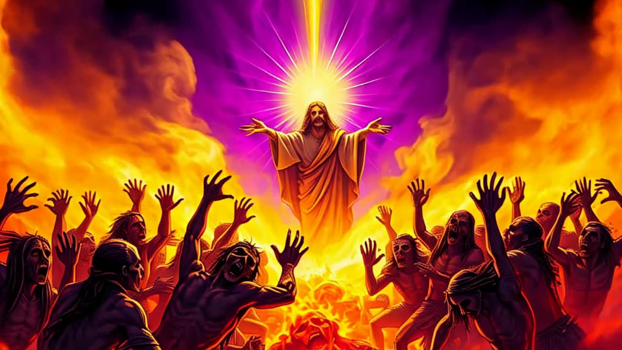 Wicked Sinners Being Thrown Into The Lake Of Fire