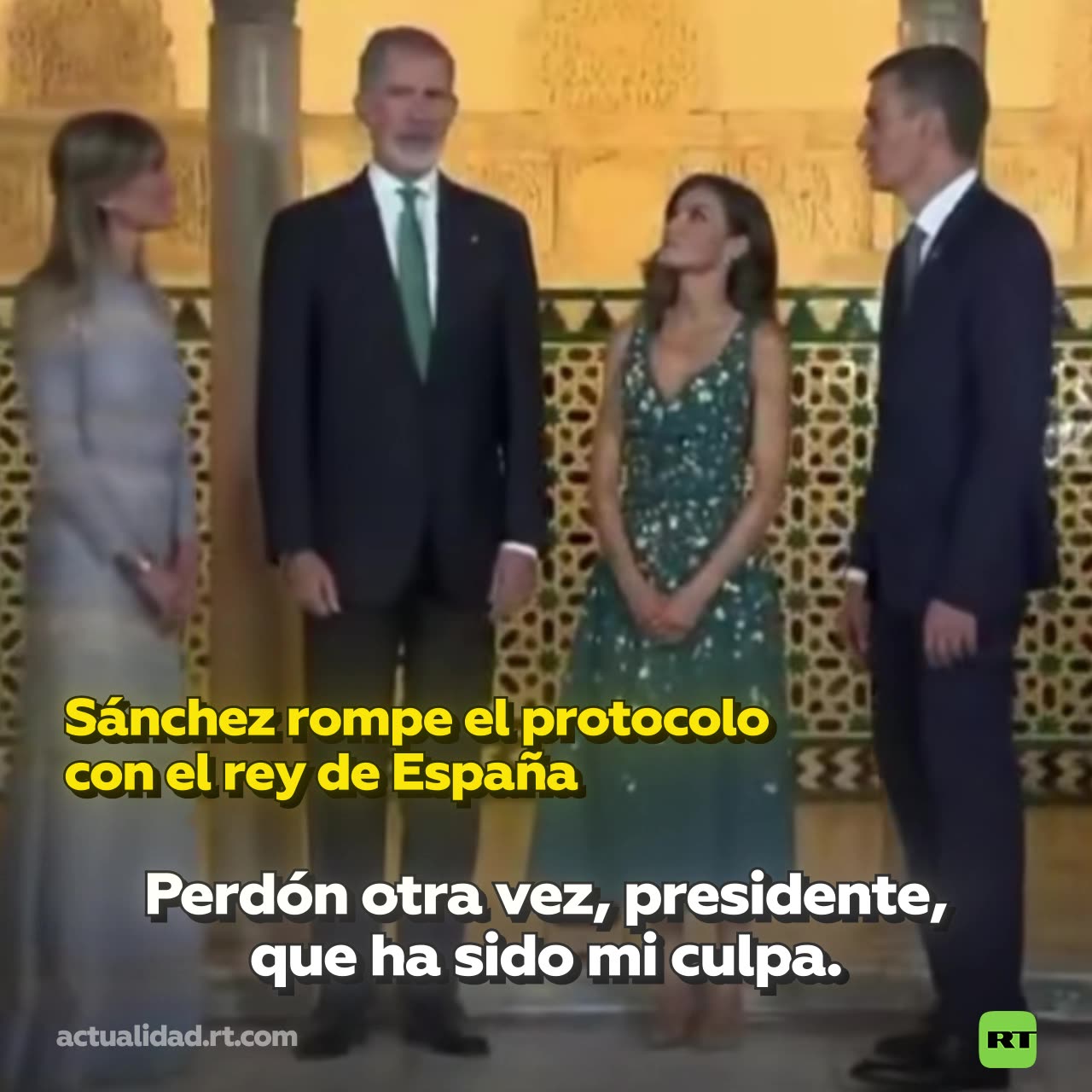 Sánchez comete nuevo error de protocolo junto al rey Felipe VI