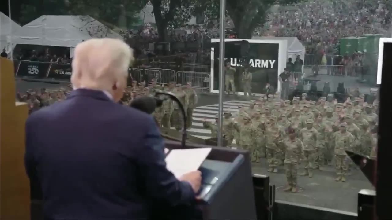 Trump ‘swearing in’ troops (for military parade)