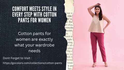 Cotton Pants for Women: Your Everyday Style Essential