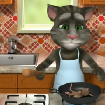 chef cat cooking rat