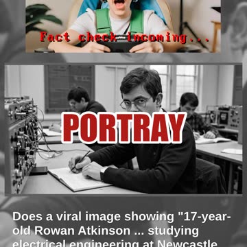 Fact Check: Photo Does NOT Show Rowan Atkinson Studying Electrical Engineering -- AI Image