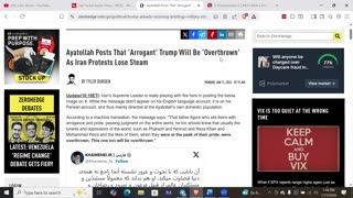 Ayatollah Posts That the Arrogant Trump will be Overthrown