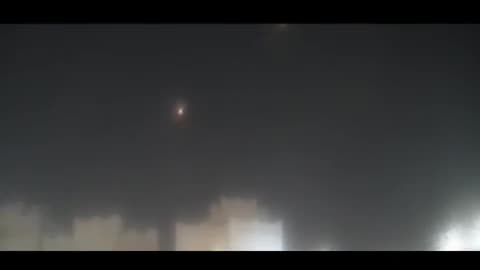 CCTV footage from Doha in Qatar shows air defence missiles fired