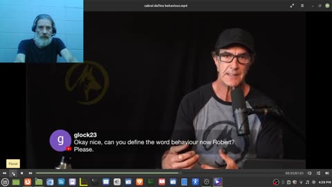 Robert Cabral Trying To Define The Word Behaviour? But He's An Expert?
