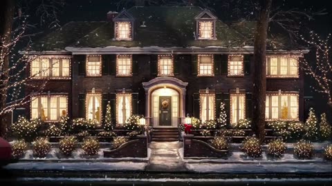 Home Alone Christmas Party Ambience 🎄 Cozy Holiday Music from Another Room