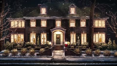Home Alone Christmas Party Ambience 🎄 Cozy Holiday Music from Another Room