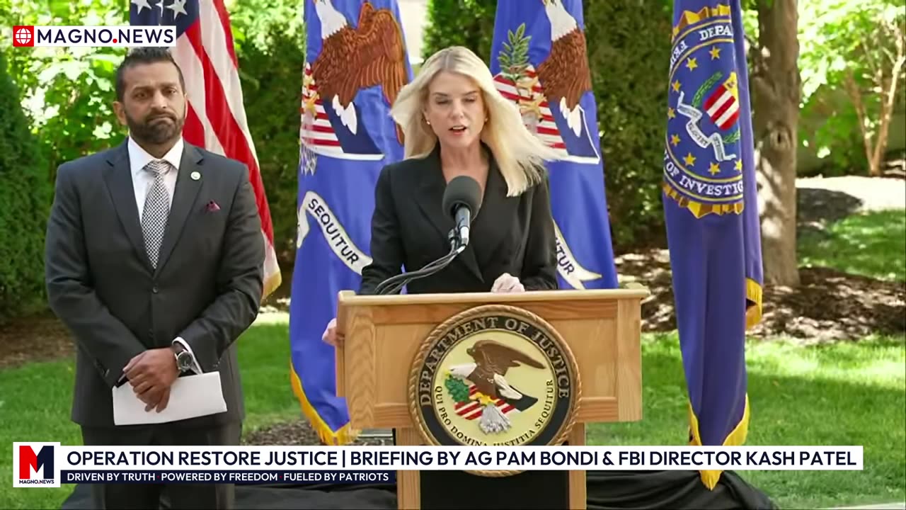 Operation Restore Justice | Briefing by AG Pam Bondi & FBI Director Kash Patel [LIVE]