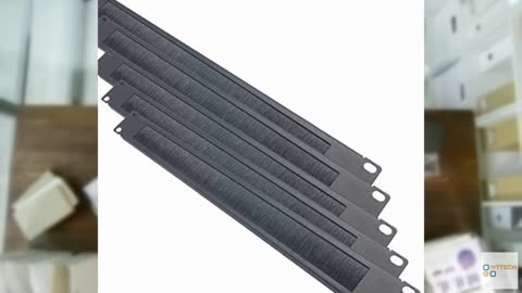 QiaoYoubang 5 Pack 1U Brush Cable Manager Horizontal Rack Mount Cable Management