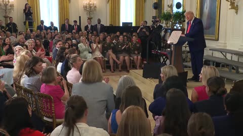 President Trump and the First Lady Participate in a Celebration of Military Mothers