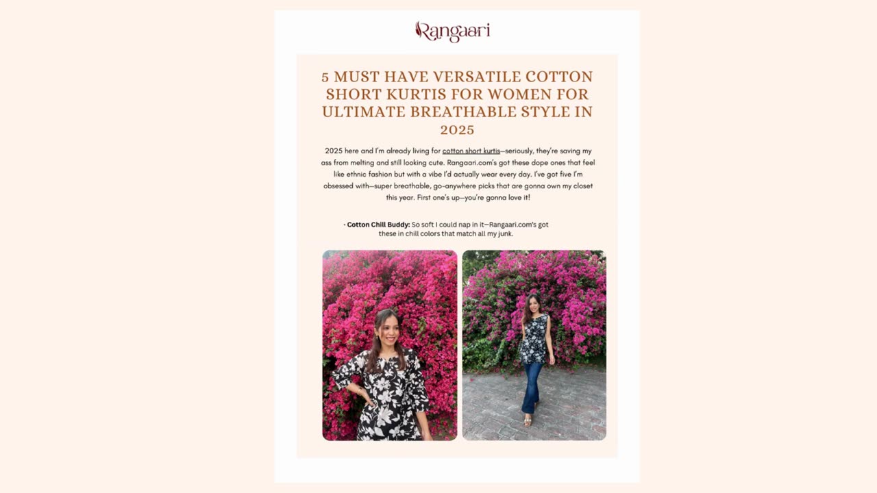 5 Must Have Versatile Cotton Short Kurtis for Women for Ultimate Breathable Style in 2025