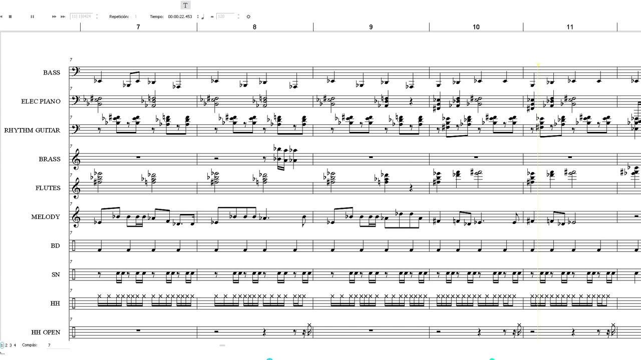 Partitura animada - ¡Naranjas al ritmo! | Melodía de Gilligan’s Island | Día Escolar de la Fruta 🍊🎼