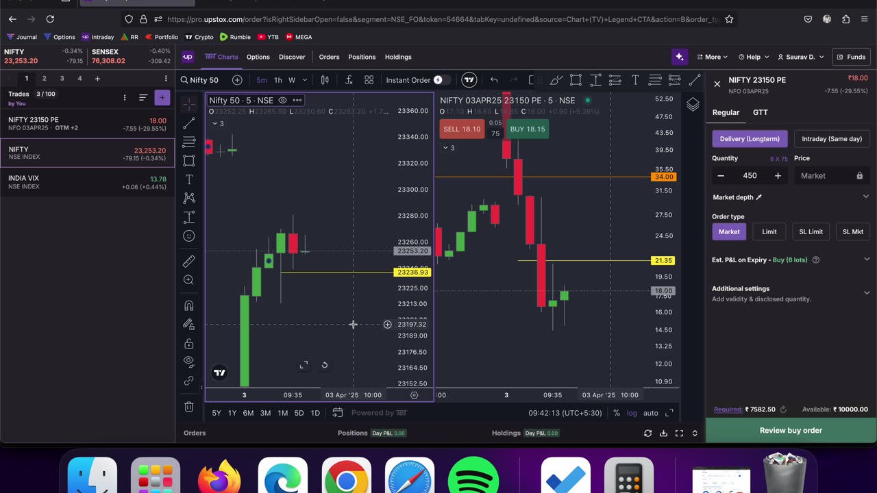 live trading options