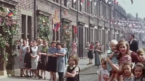 VE Day street celebrations in Gateshead, 1945