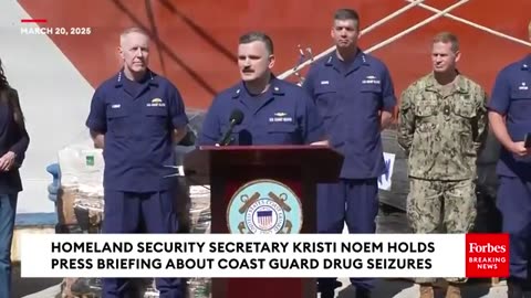 Sec. Kristi Noem Announces Coast Guard Seizure Of 'Over Half A Billion Dollars' Of Drugs