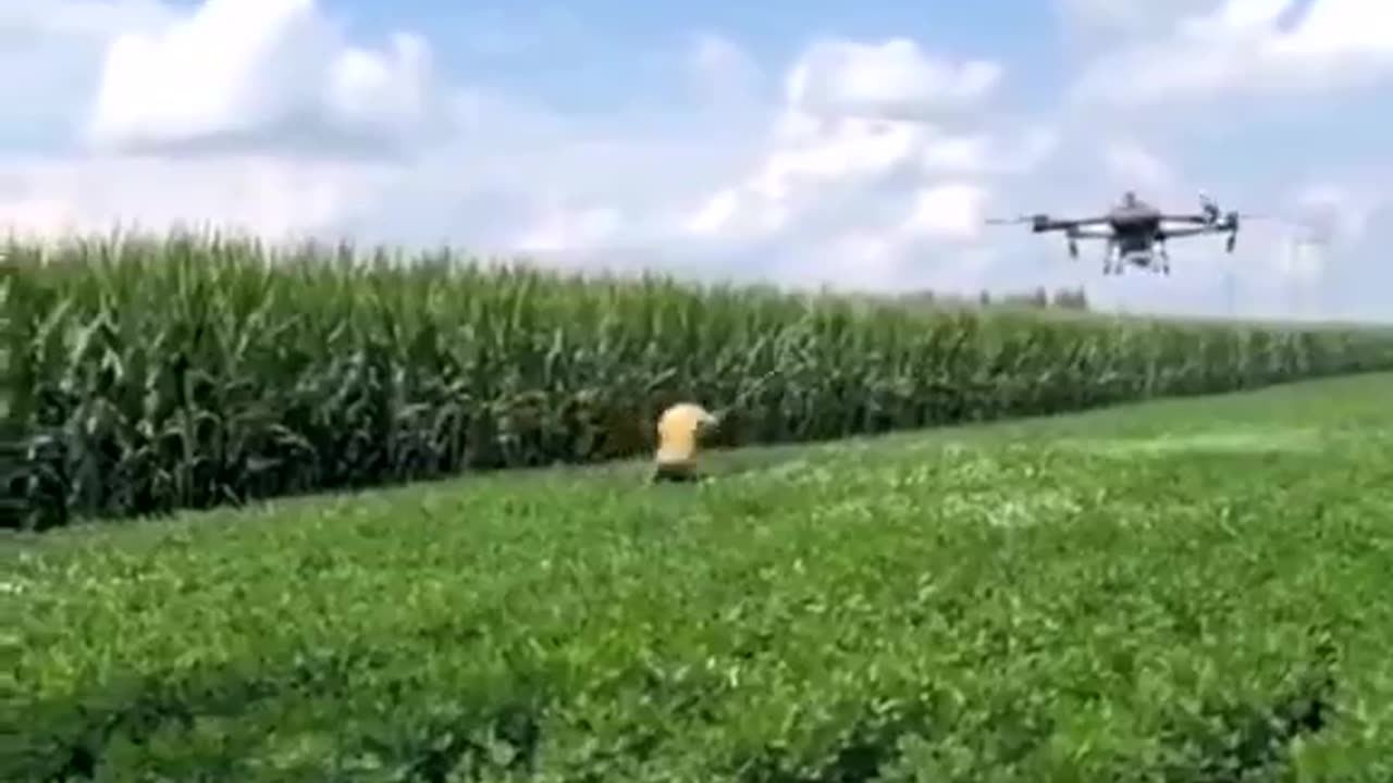 Contadino distrugge un drone governativo