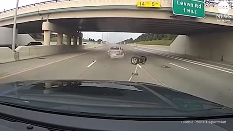 Police use Grappler to disable vehicle in stolen vehicle pursuit