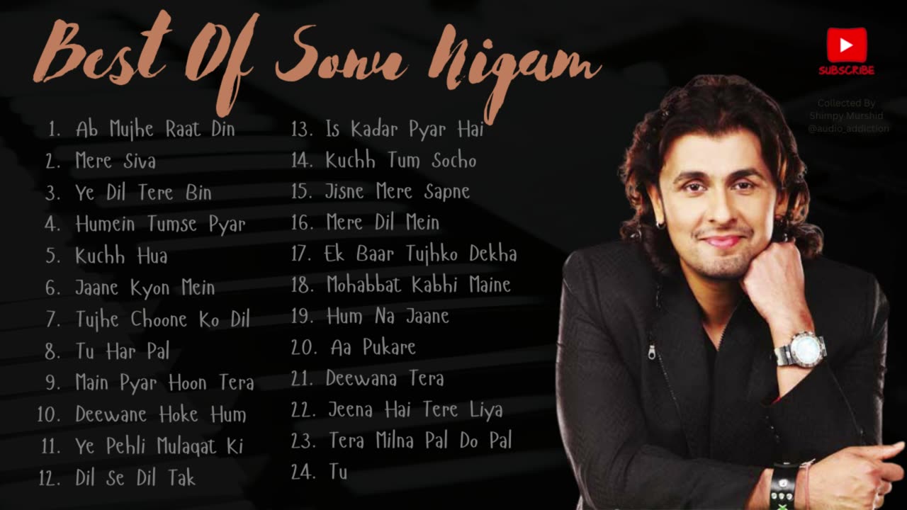 Best Of Sonu Nigam | Jaan, Deewana,Yaad Etc Album Hits.
