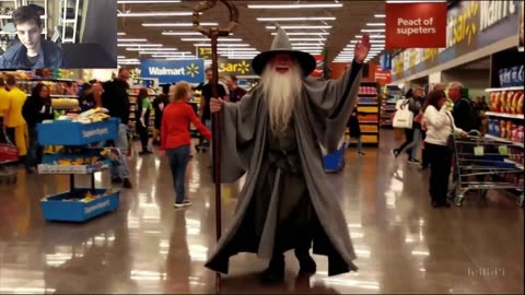Outtake #3,029 Of Gandalf From LOTR Series Is Dancing At Walmart Supercenter Fake Funny Parody Video