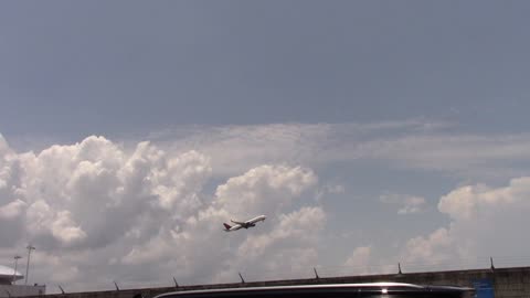 Airplane Taking Off, View From Ground, Creative Commons Stock Video