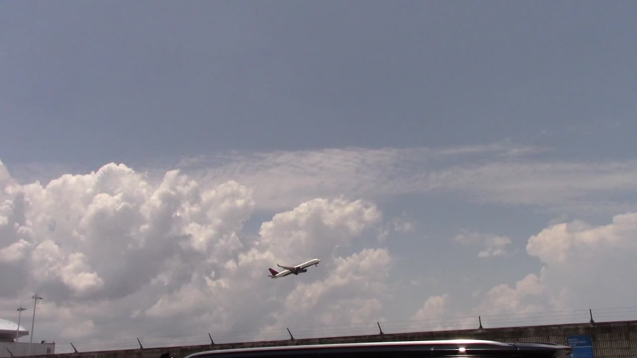 Airplane Taking Off, View From Ground, Creative Commons Stock Video