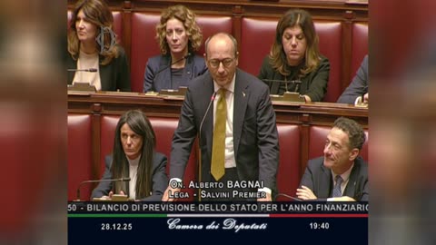 🔴 Intervento dell'On. Alberto Bagnai, in Aula, sulla legge di bilancio 2026 (28.12.2025)