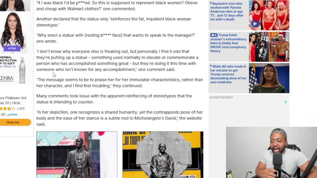 WOKE Times Square High Calorie Black Woman Statue BACKFIRES After Backlash From Black People!