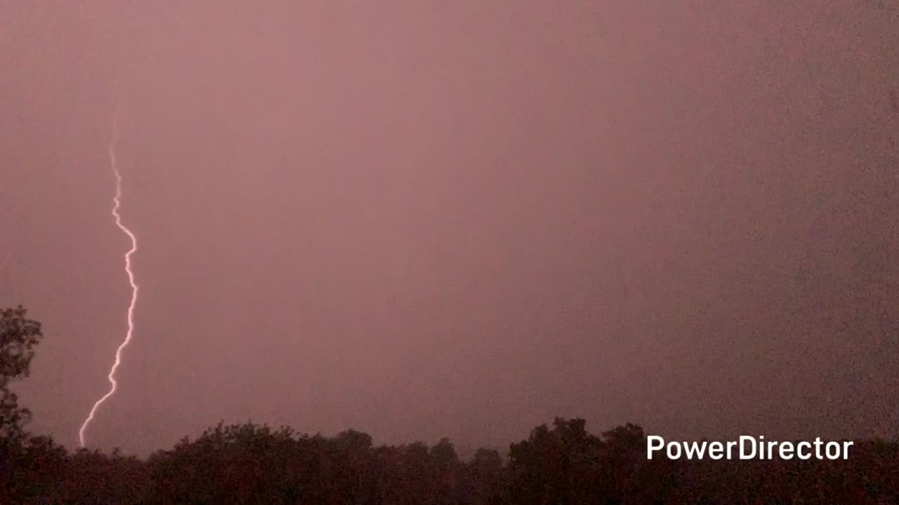 Lightning: very normal pink lightning strike