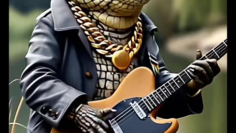 #CapCut #ia #jacare #guitarra #guitarrista #animaisnotiktok