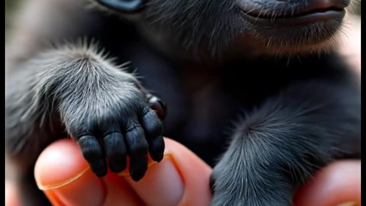 **"Adorable Baby Monkey: A Heartwarming Close-Up Moment"**