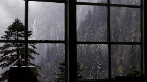 Powerful Rain and Thunder for Deep Sleep & Relaxation - Window Ambience