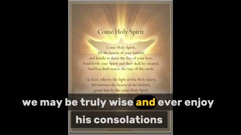 Come Holy Spirit Prayer