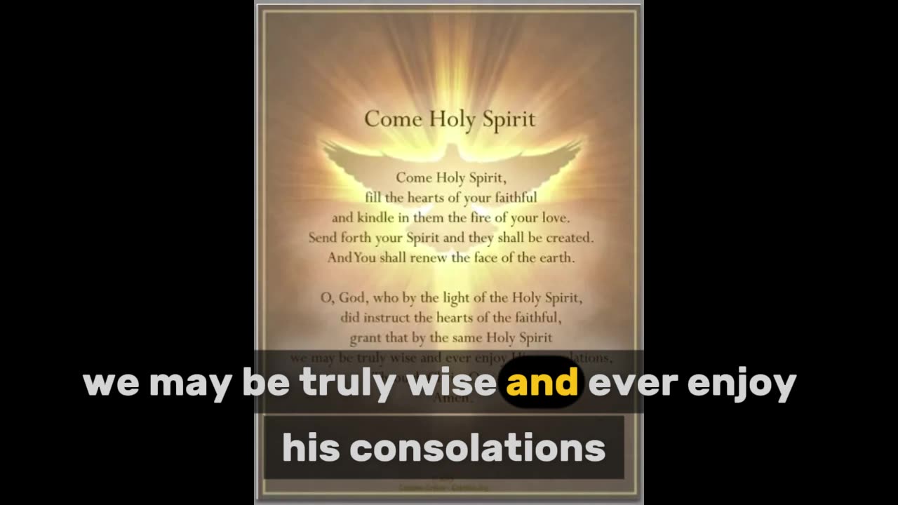 Come Holy Spirit Prayer