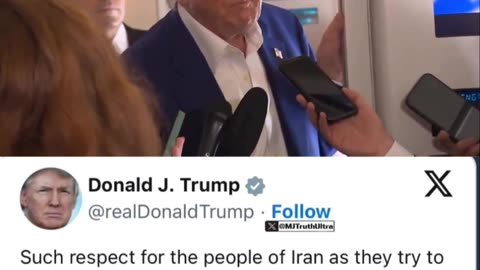 President Trump says he doesn’t want to see Regime Change in Iran