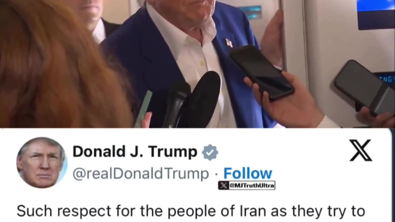 President Trump says he doesn’t want to see Regime Change in Iran