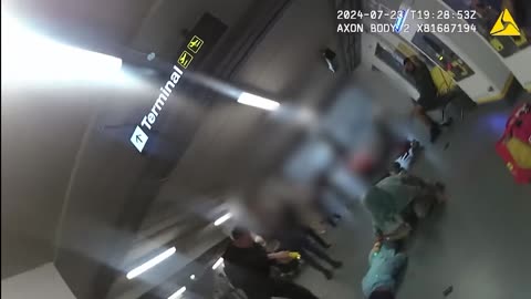 Bodycam footage of alleged assault on police at Manchester Airport shown to jury