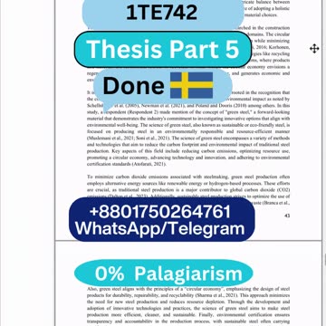 Student Work (Thesis) | 1TE742 - part 5 Timber vs Steel : Thesis on Innovationl | Uppsala University