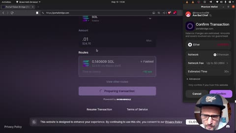 Bridge One Crypto Currency to Another Free with Portal Bridge