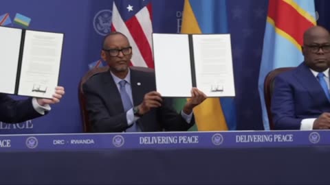 NOW - Trump signs agreements with Rwanda and the Democratic Republic of the Congo for stability.